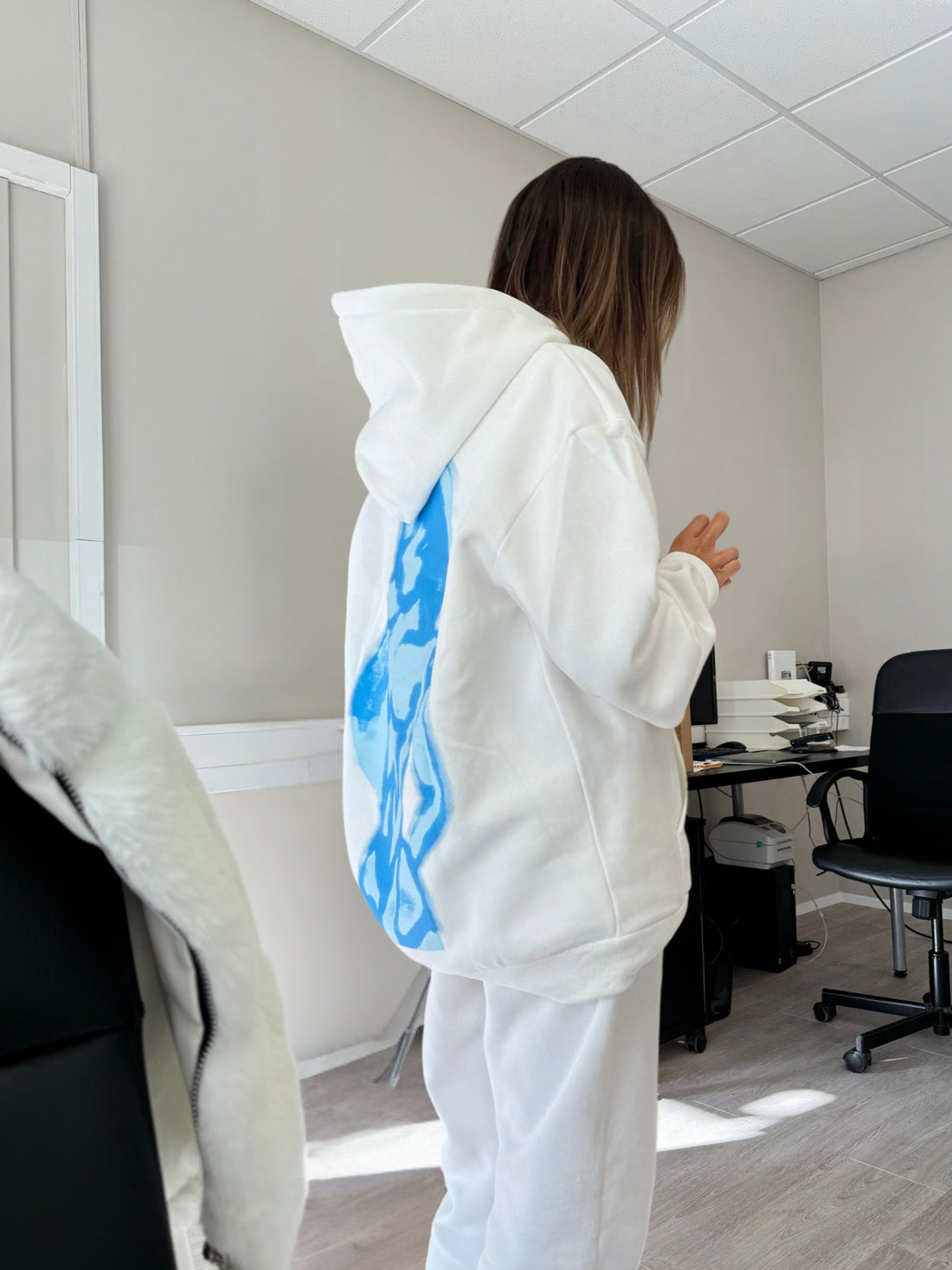 Comfy Hoodie í hvítu